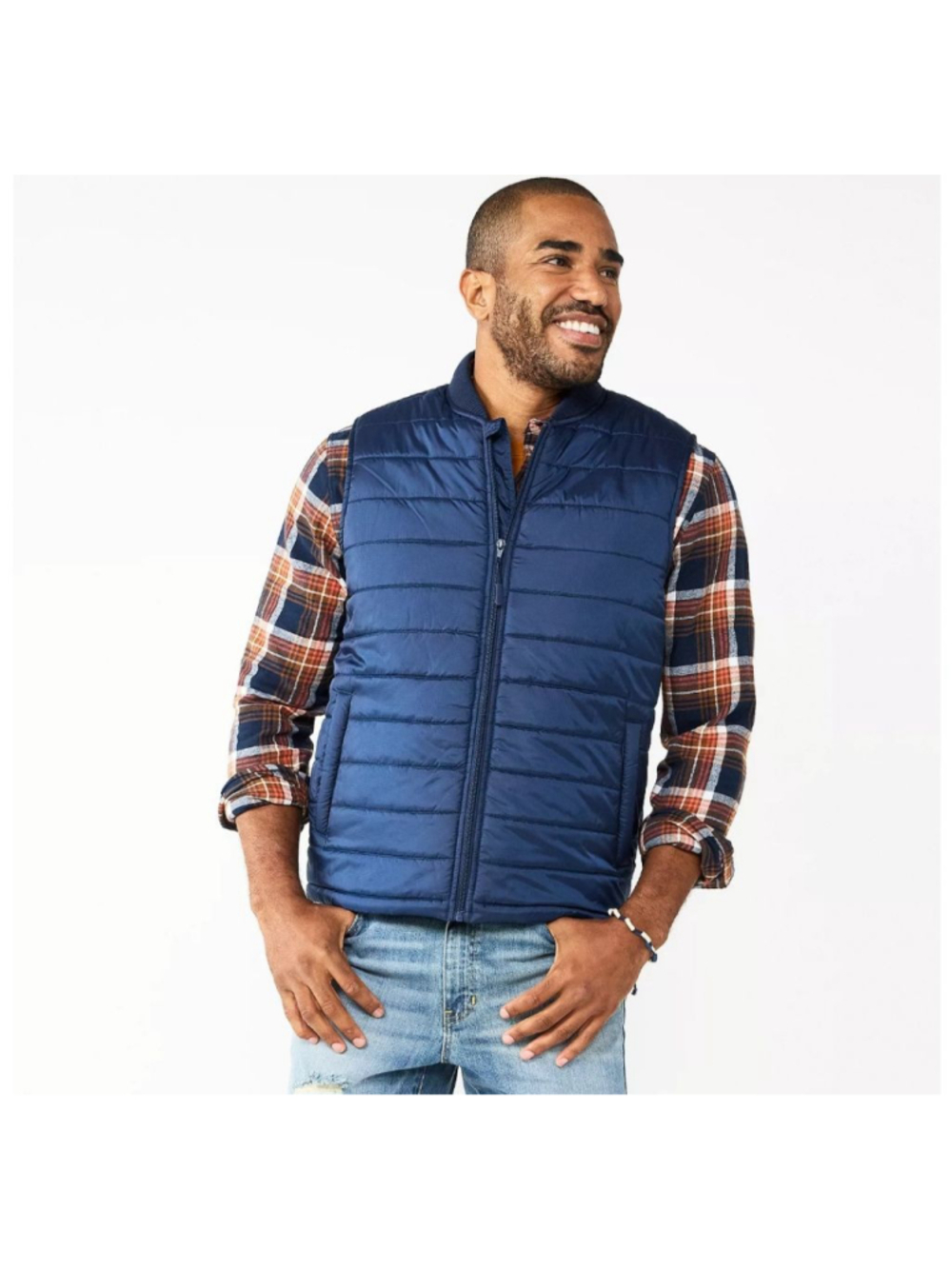 Men's SONOMA Navy Puffer Vest XL